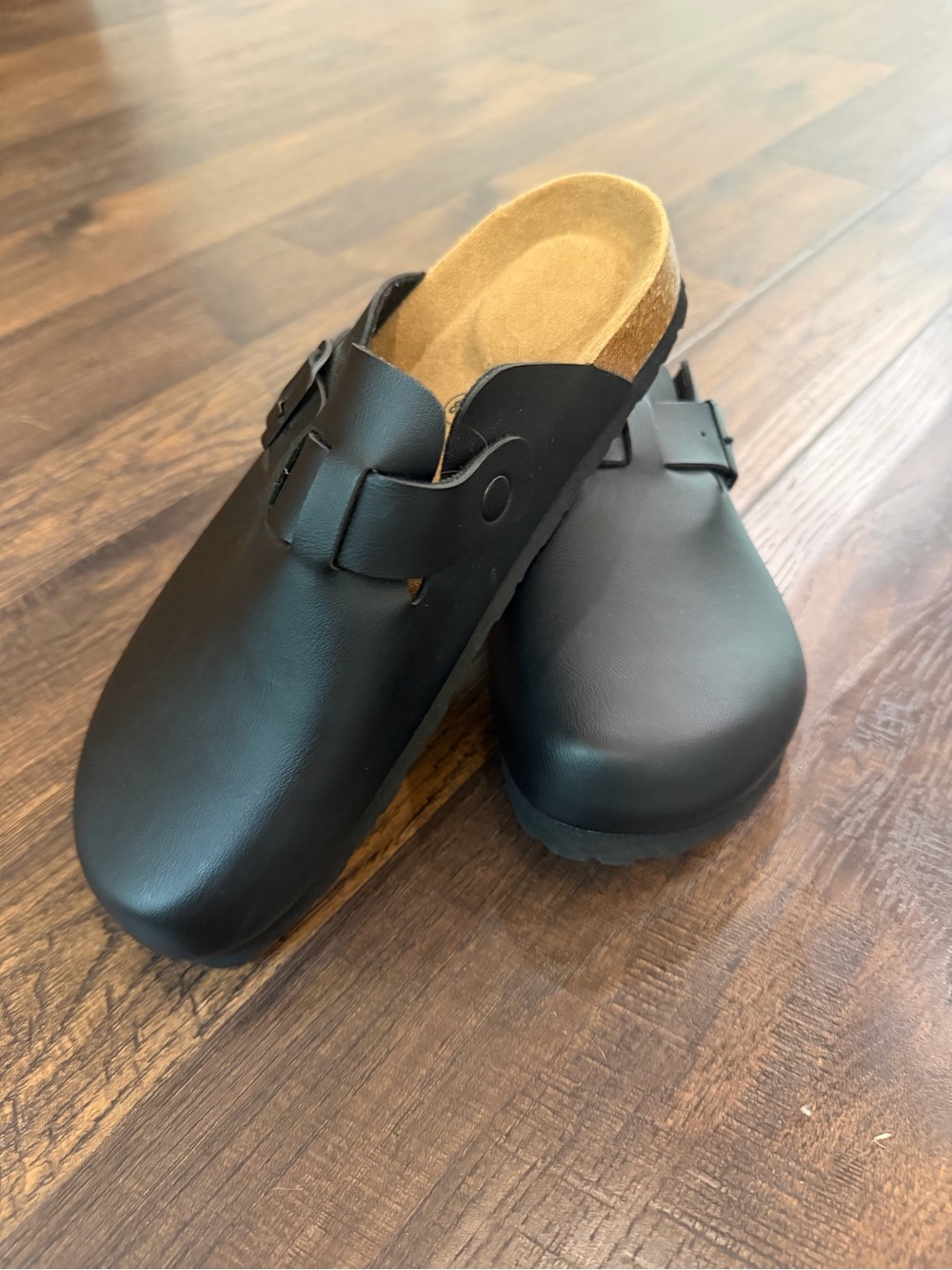 Classic Black Slip-On Clog with Adjustable Buckle
